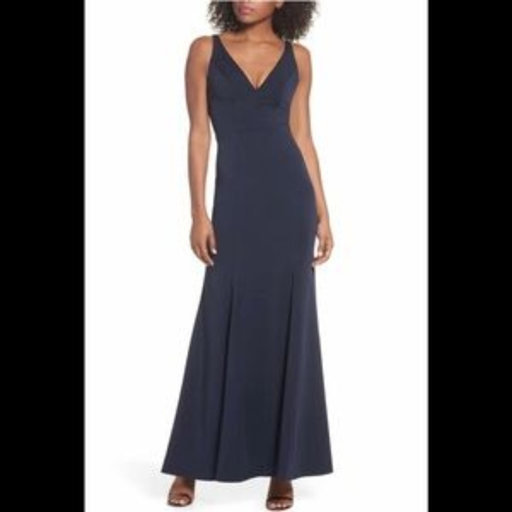 Jenny Yoo Jade Luxe Crepe Gown Style 1816 Midnight